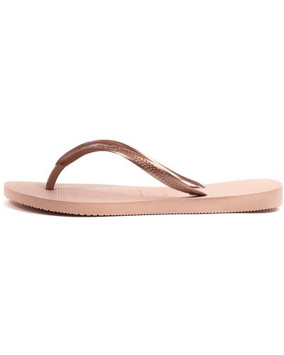 Havaianas Slim Metallic Hv Rubber Sandals - Pink