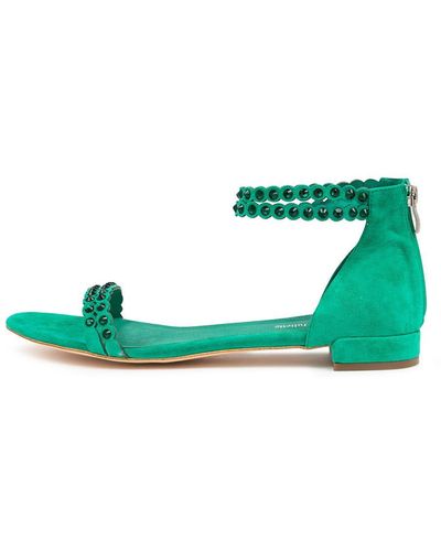DJANGO & JULIETTE Ledlas Djl Emerald Emerald Suede Jewels Emerald Emerald Sandals - Green