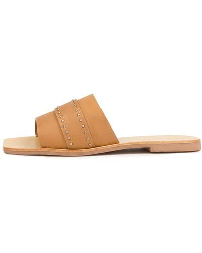 Sol Sana Dallas Slide Ss Leather Sandals - Brown
