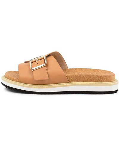Nude Pearl Nu Leather Sandals - Natural