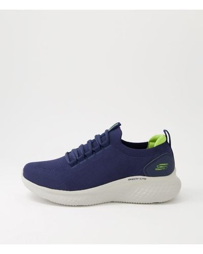 Skechers 232593 Skech Lite Pro F F Sk Navy Lime Knit Navy Lime Trainers - Blue