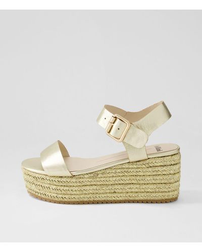 MOLLINI Noless Pale Gold Gold Leather Rope Pale Gold Gold Sandals - Metallic