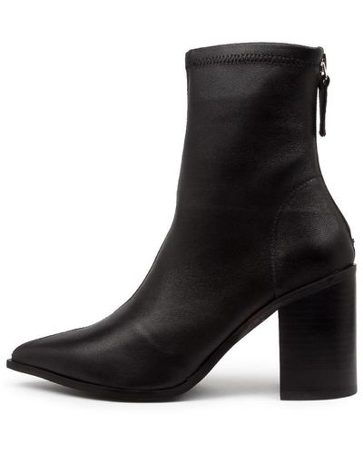 Skin Saylor Sn Stretch Leather Boots - Black