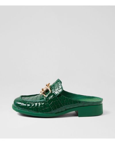 DJANGO & JULIETTE Ilse Dj Croc Leather Shoes - Green