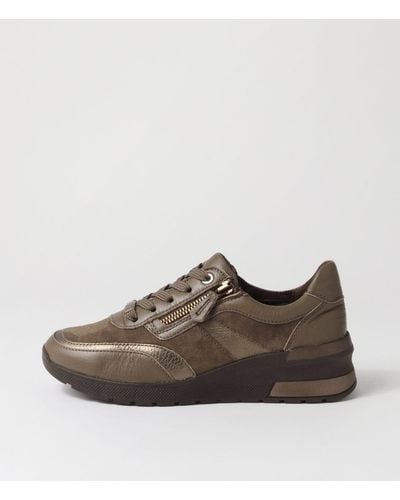Ara Neapel 14 Ar Leather Suede Trainers - Brown