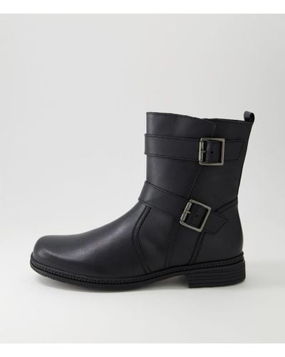 Gabor Hedy Ga Leather Boots - Black