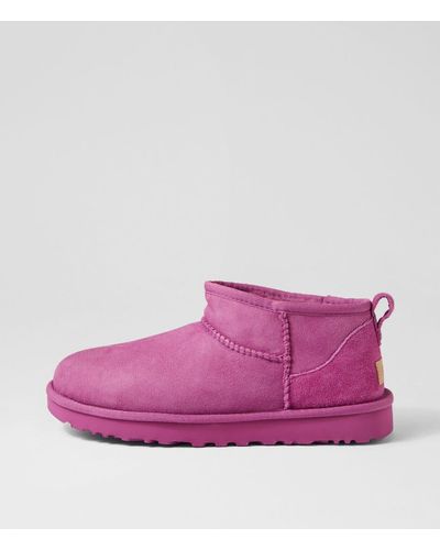 UGG Ultra Mini Uu Sheepskin Boots - Purple