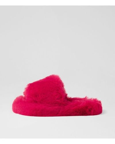 Diana Ferrari Snooze Df Faux Fur Sandals - Pink