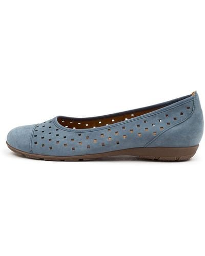 Gabor Skylar Nubuck Shoes - Blue