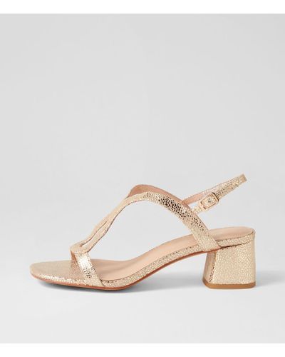 Diana Ferrari Jaztime Df Speckle Leather Sandals - Natural