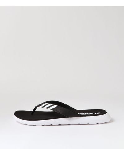 adidas Comfort Flip Flop M Ad Black White Black Smooth Black White Black Sandals - Multicolour