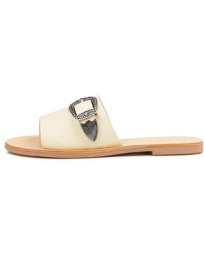 Sol Sana Anastasia Slide Ss Leather Sandals - White