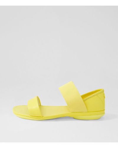 Camper 21735 Right Nina Cm Leather Sandals - Yellow