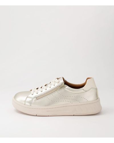 Hush Puppies Spin Hp Leather Trainers - Natural