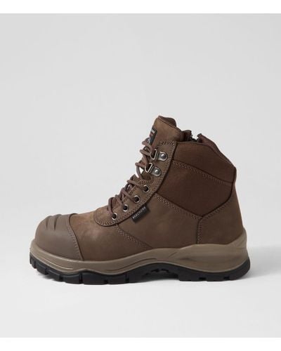 Skechers 888028 Skx Work Comp Toe Sk Leather Boots - Brown