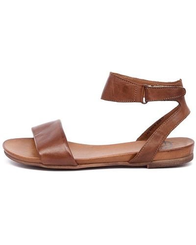 Eos Lauren W Siviglia Leather Sandals - Brown