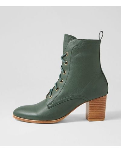 Diana Ferrari Deepness Df Forest Natural Heel Leather Forest Natural Heel Boots - Green