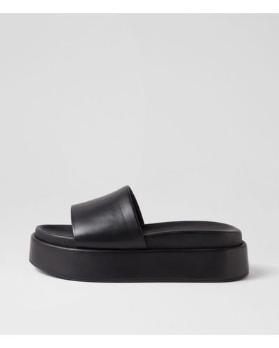 Sol Sana Dustin Flatform Ss Leather Sandals - Black