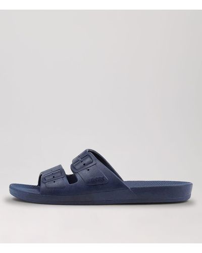 FREEDOM MOSES Slides W Fm Smooth Sandals - Blue