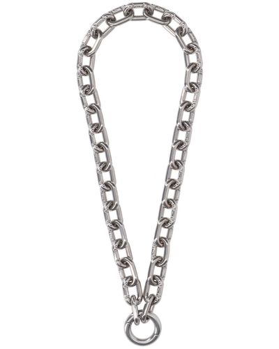Random Identities 'prince Albert' Chain Necklace - White