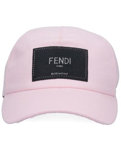 Fendi Logo Baseball Hat - Pink