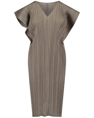 Pleats Please Issey Miyake Maxi Pleated Dress - Grey