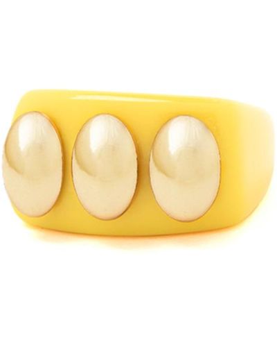 La Manso 'yellow Knukle Duster' Ring