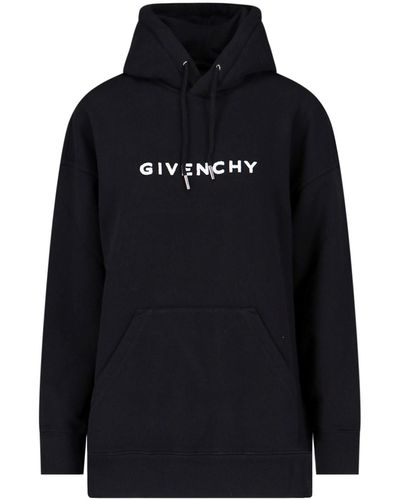 Givenchy Teddy Logo Hoodie - Black