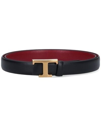 Tod's "t Timeless" Reversible Belt - Red
