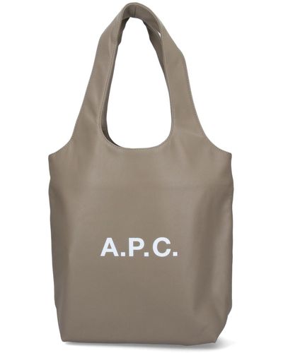 A.P.C. Small Tote Bag "ninon" - Grey