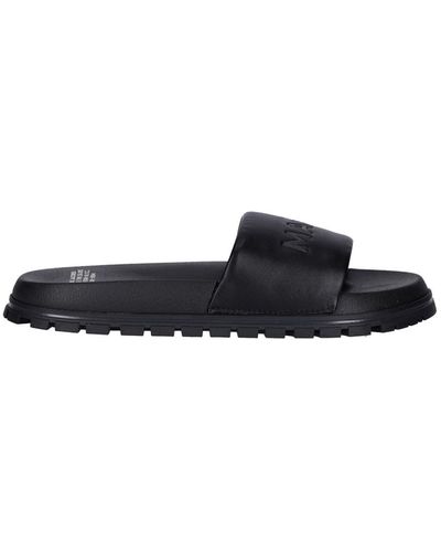 Marc Jacobs Slide Sandals "the Leather" - Black