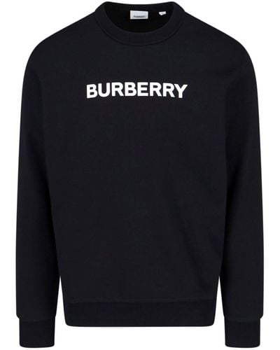 Burberry Felpa Girocollo Logo - Blu