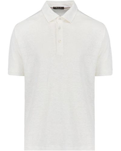 Loro Piana Linen Polo Shirt - White