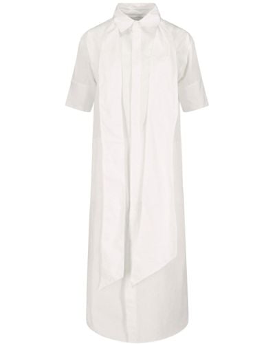 Sa Su Phi Band Detail Shirt Dress - White