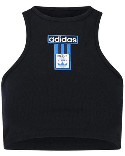 adidas Top Crop Logo - Blu