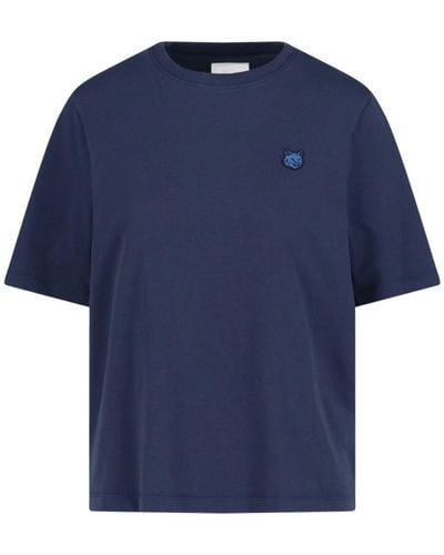 Maison Kitsuné "bold Fox Head" T-shirt - Blue