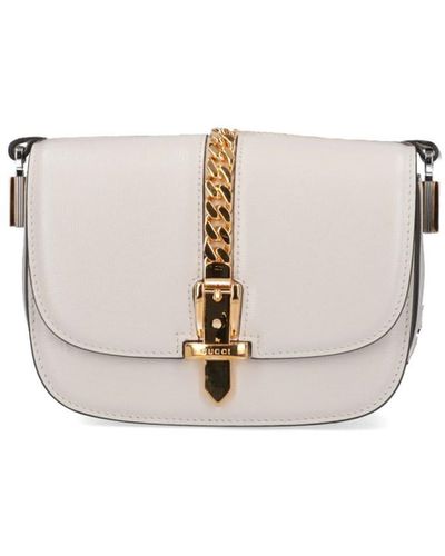 Gucci Sylvie Mini Shoulder Bag - White