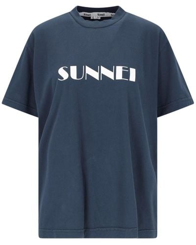 Sunnei T-Shirt Logo - Blu