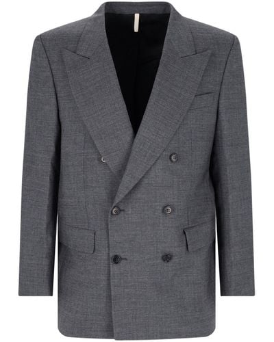 sunflower Double-breasted Blazer - Gray
