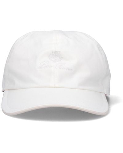 Loro Piana Cappello Baseball Logo - Bianco
