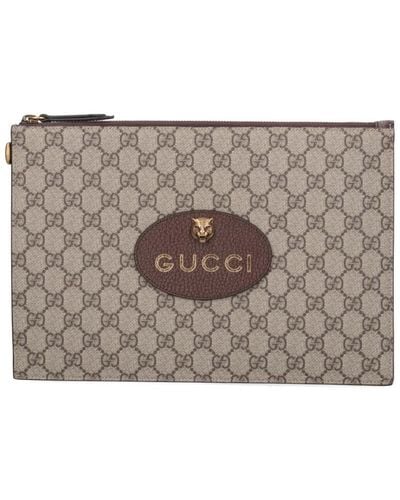 Gucci "neo Vintage" Pouch - Grey