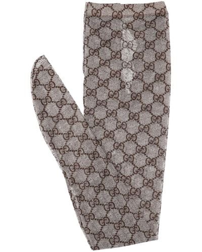 Gucci 'Gg' Pattern Tights - Gray