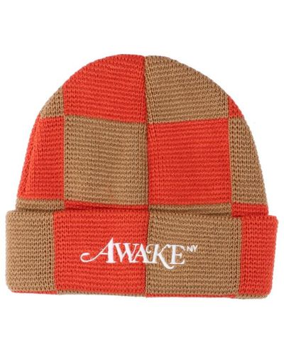 AWAKE NY Checkered Logo Beanie