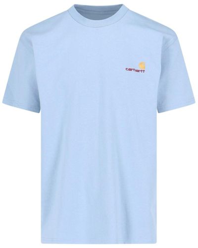 Carhartt 's/s American Script' T-shirt - Blue