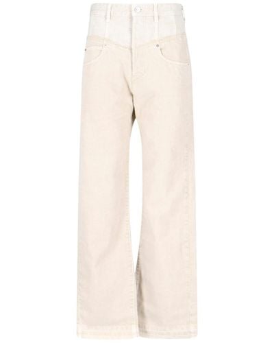 Isabel Marant Two-tone Jeans "noemie" - Natural