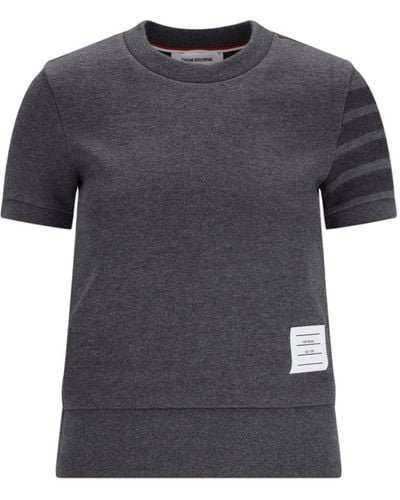 Thom Browne Short Sleeve Sweater - Black