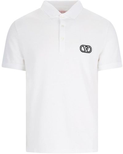 Valentino Logo Polo Shirt - White