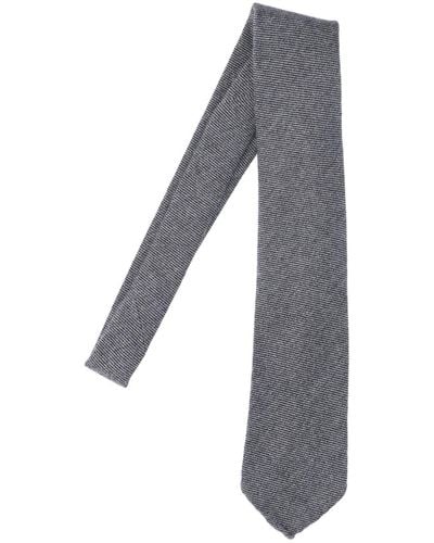 Cesare Attolini Striped Tie - Grey
