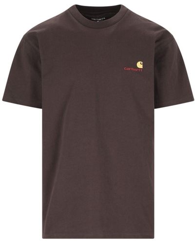 Carhartt T-Shirt "S/S American Script" - Marrone