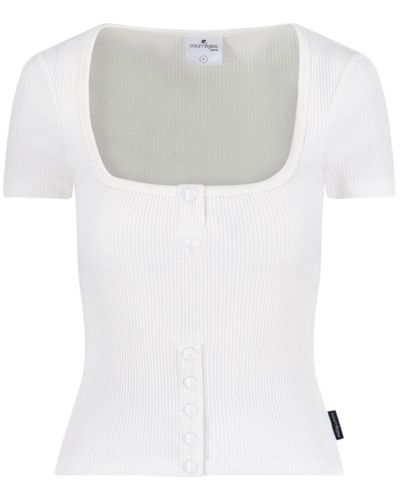Courreges "90's Rib" T-shirt - White